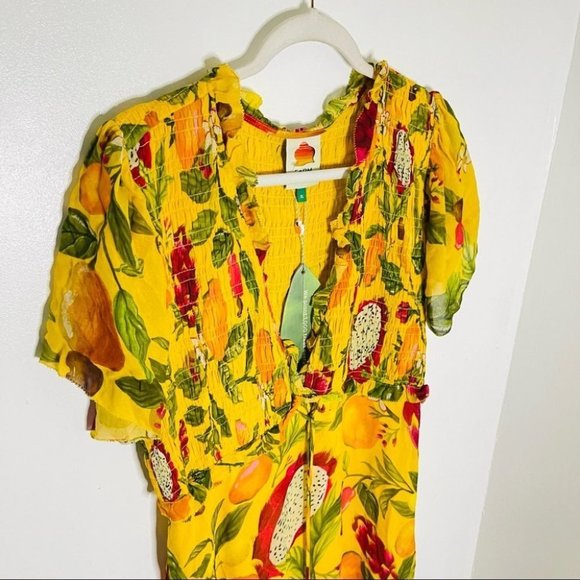 NWT Farm Rio Fruit Lovers Maxi Dress in Tropical Floral Print - Picture 7 of 7